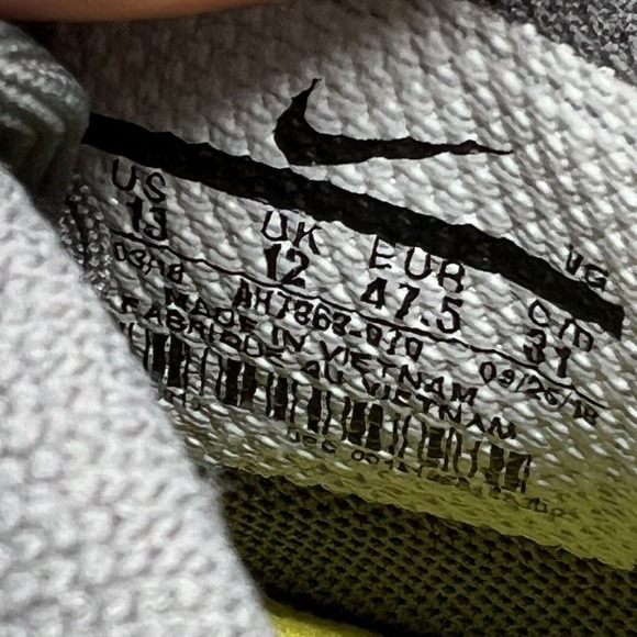 Nike Mercurial Superfly 6 Clug FG Soccer Cleats AH7363-070 Grey/Yellow Men's 13 - Picture 9 of 9